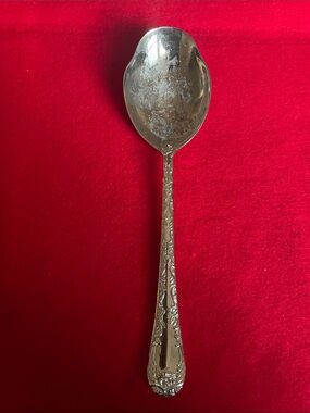 Rare Find Vintage WM. Rogers & Son Enchanted Rose Silver-plated Serving Spoon